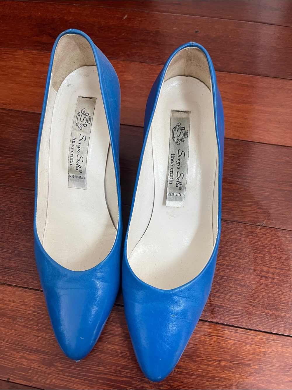 VINTAGE BLUE SERGIO SELLA HEELS
